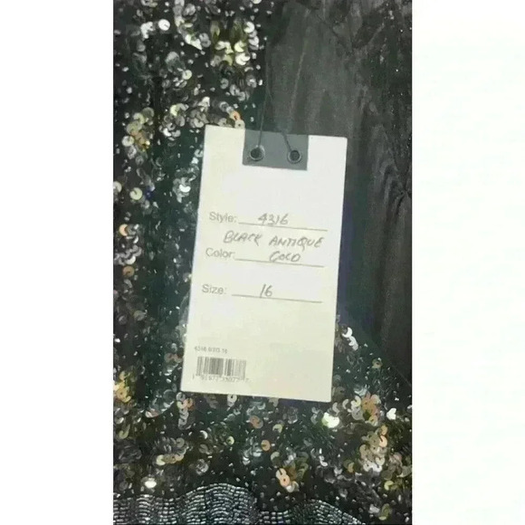 Mac Duggel 4316 Black/antique Gold Beautiful Dress! - Picture 6 of 7